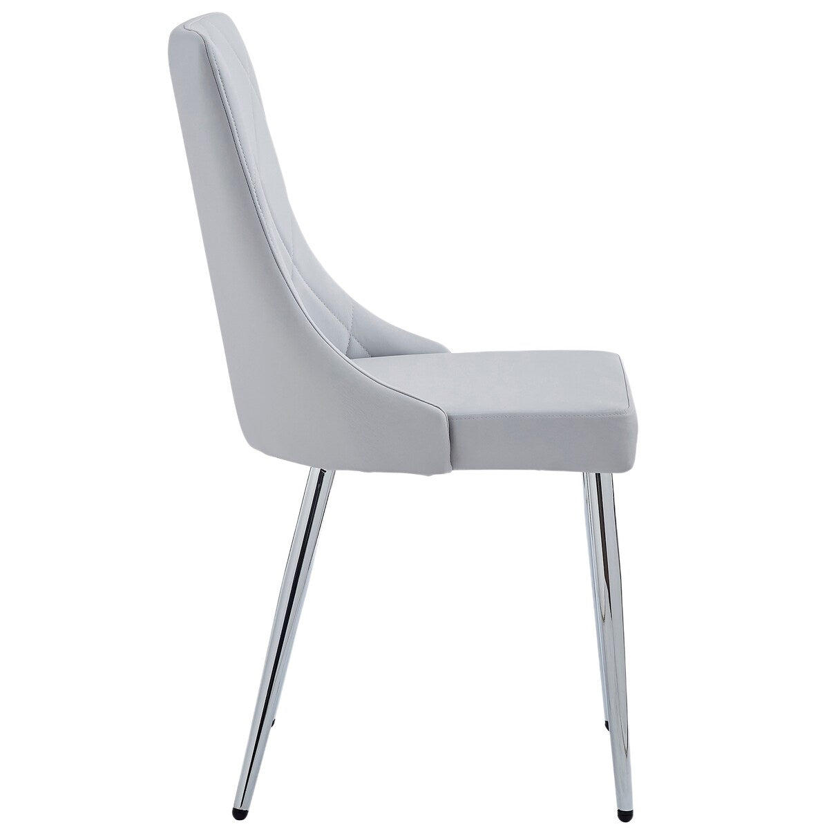 7pc Dining Set - Grey Table with Light Grey Chair