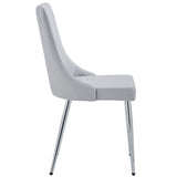 7pc Dining Set - Grey Table with Light Grey Chair