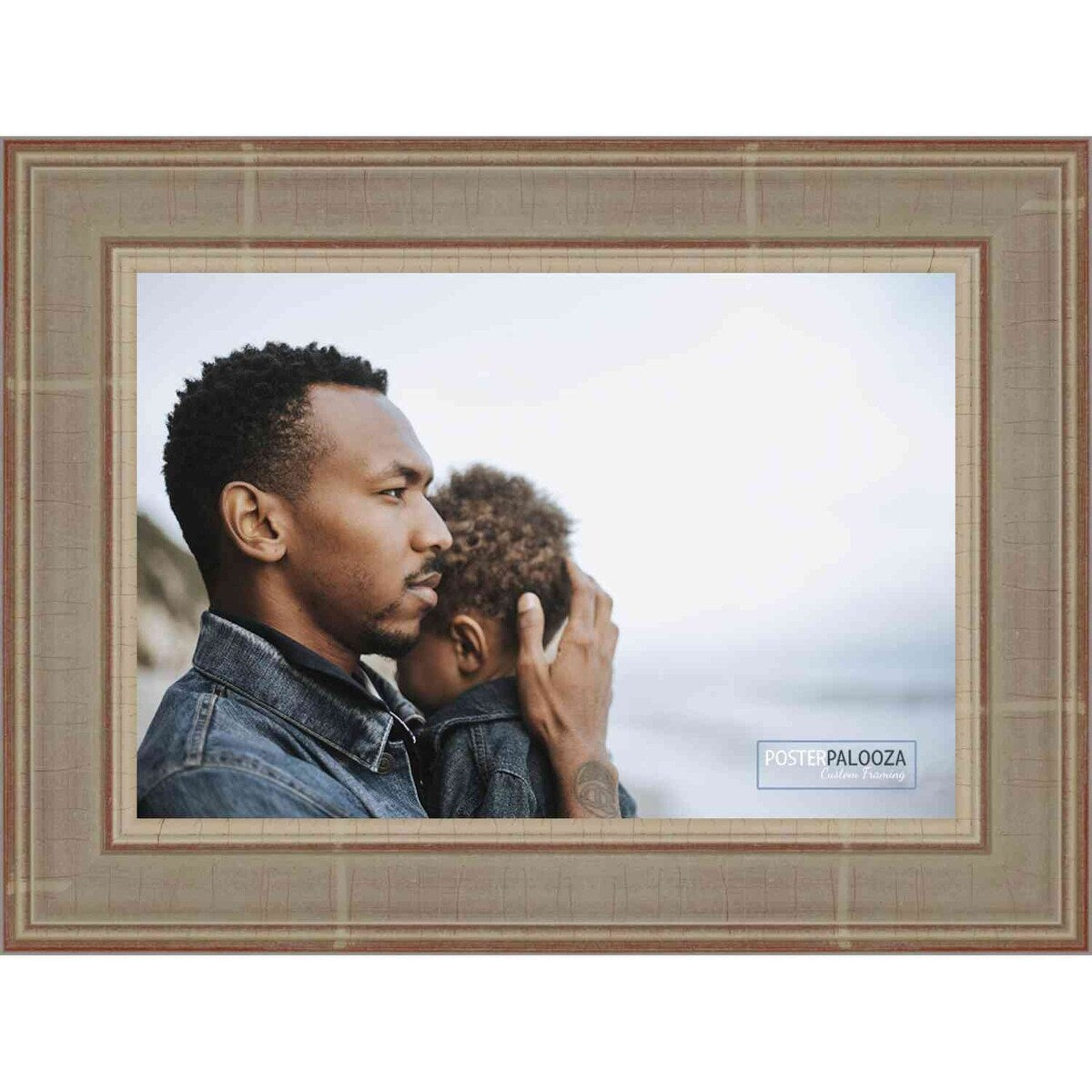 7x4 Traditional Silver Complete Wood Picture Frame with UV Acrylic, Foam Board Backing, & Hardware