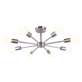 Black/ Gold Sputnik Semi Flush Mount Lamp Close to Ceiling Light Fixture for Living Room/ Kitchen/ Office/ Bedroom/ Foyer