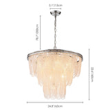 8/ 10-Light Modern Glam Large 3-Tiered Beaded Crystal Chandelier for Living Room