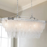 8/ 10-Light Modern Glam Large 3-Tiered Beaded Crystal Chandelier for Living Room