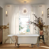 8/ 9-Light Modern Glam Sputnik Firework Pendant Sphere Starburst Chandelier with Crystal Beaded