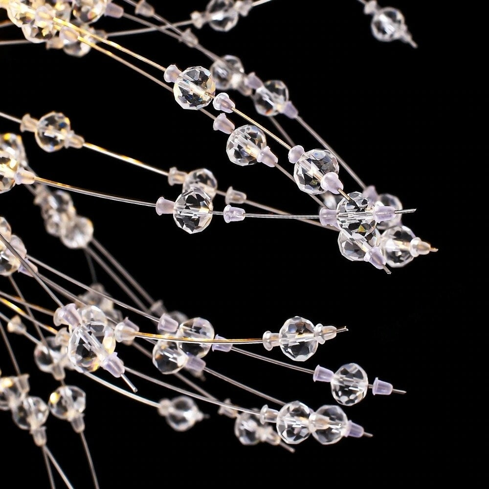 8/ 9-Light Modern Glam Sputnik Firework Pendant Sphere Starburst Chandelier with Crystal Beaded