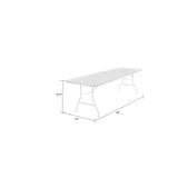 8 Foot Centerfold Folding Table