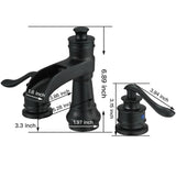 8 Inch Widespread Bathroom Faucet With Drain Assembly Double Handle Waterfall Bathroom Sink Faucets 3 Holes Elegent Basin Taps