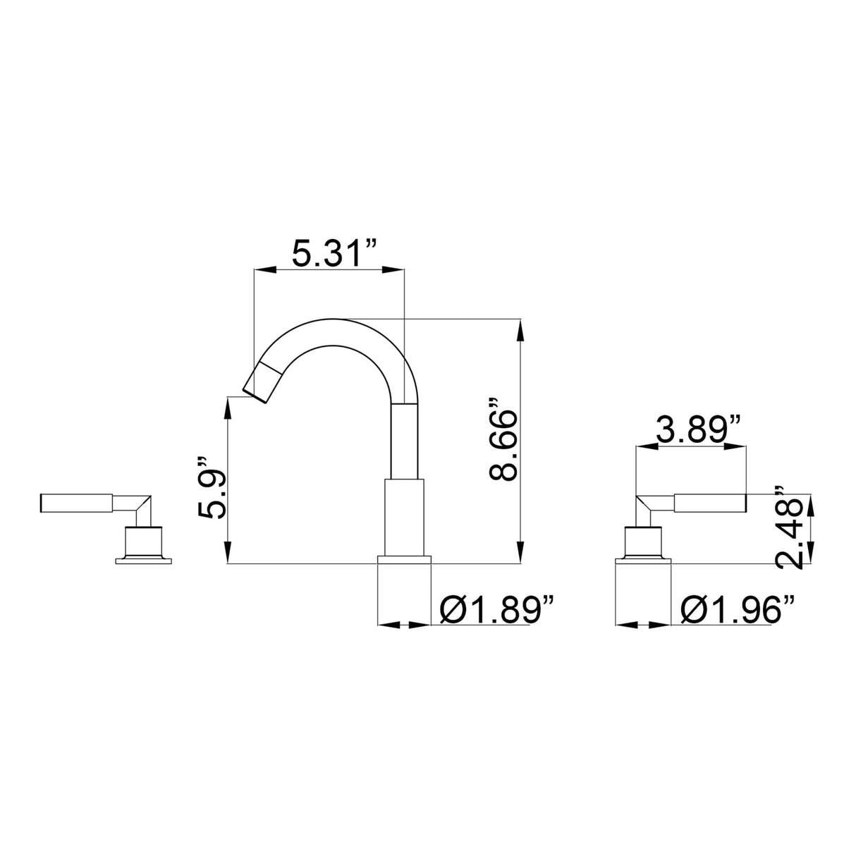 8 Inch Widespread Bathroom Sink Faucet Brushed Gold Bathroom Faucet 3 Holes Modern Double Handle Basin Vanity Taps With Valve