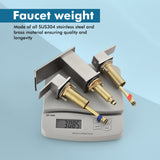 8 Inch Widespread Waterfall Bathroom Faucet with Drain Assembly Kit Modern Double Handle 3 Holes Bathroom Sink Basin Vanity Taps
