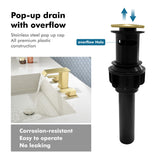 8 Inch Widespread Waterfall Bathroom Faucet with Drain Assembly Kit Modern Double Handle 3 Holes Bathroom Sink Basin Vanity Taps