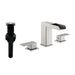 8 Inch Widespread Waterfall Bathroom Faucet with Pop-up Drain Kit Modern Double Handle 3 Holes Bathroom Sink Basin Vanity Taps
