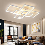 8-Light Dimmable White LED Flush Mount Light with Remote