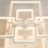 8-Light Dimmable White LED Flush Mount Light with Remote