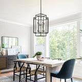 8-Light Lantern Tiered Pendant Light Fixtures