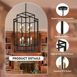 8-Light Lantern Tiered Pendant Light Fixtures