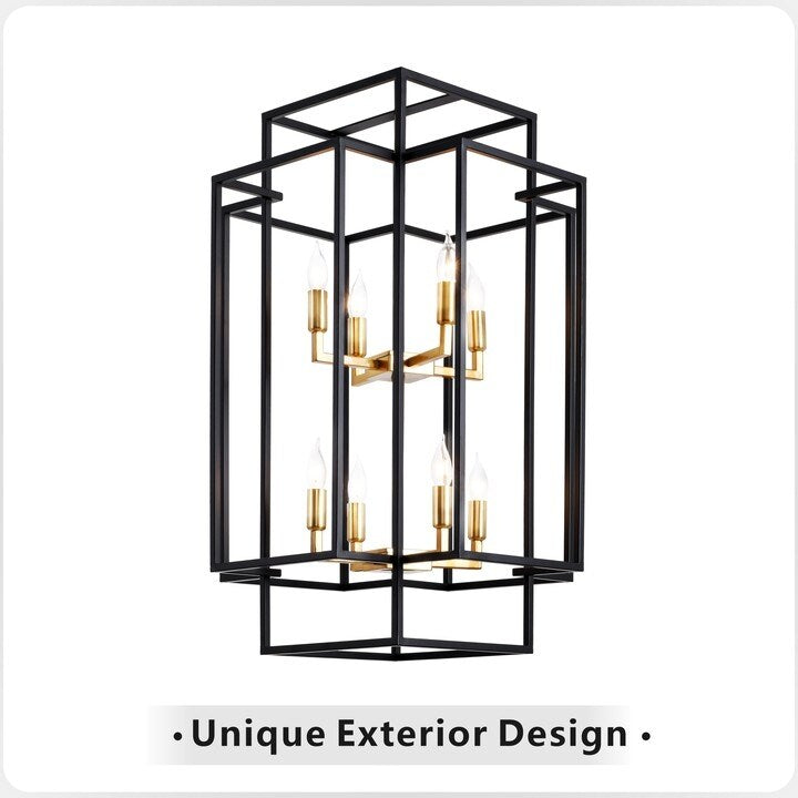 8-Light Lantern Tiered Pendant Light Fixtures