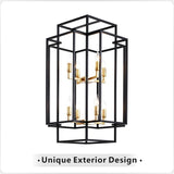 8-Light Lantern Tiered Pendant Light Fixtures