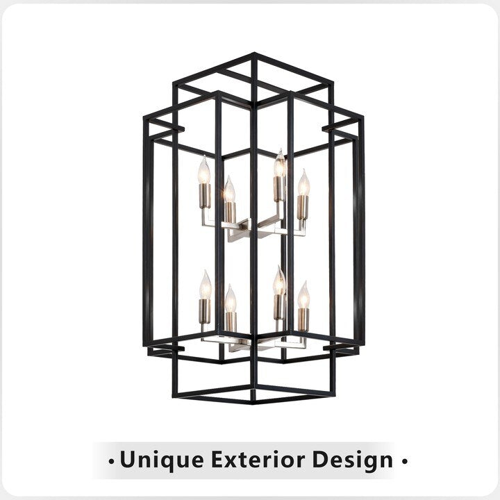 8-Light Lantern Tiered Pendant Light Fixtures