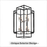 8-Light Lantern Tiered Pendant Light Fixtures