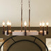 8 Light Wood Chandelier with Adjustable Steel Chains, 1 Tier Kitchen Islands Light , Living Room Lighting