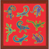 8 Lizards-WILBAS107028 Framed Print 8.5"x8.5" by Willow Bascom