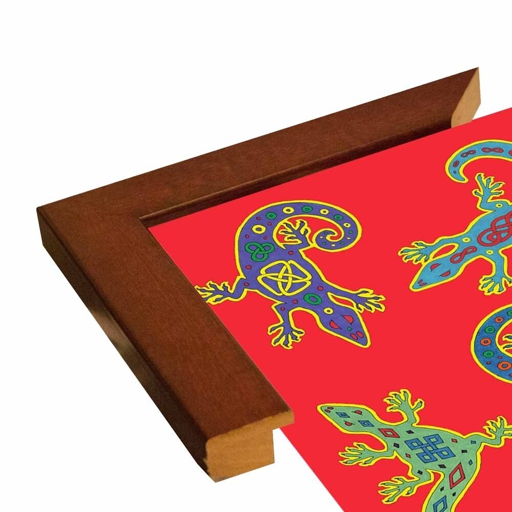 8 Lizards-WILBAS107028 Framed Print 8.5"x8.5" by Willow Bascom