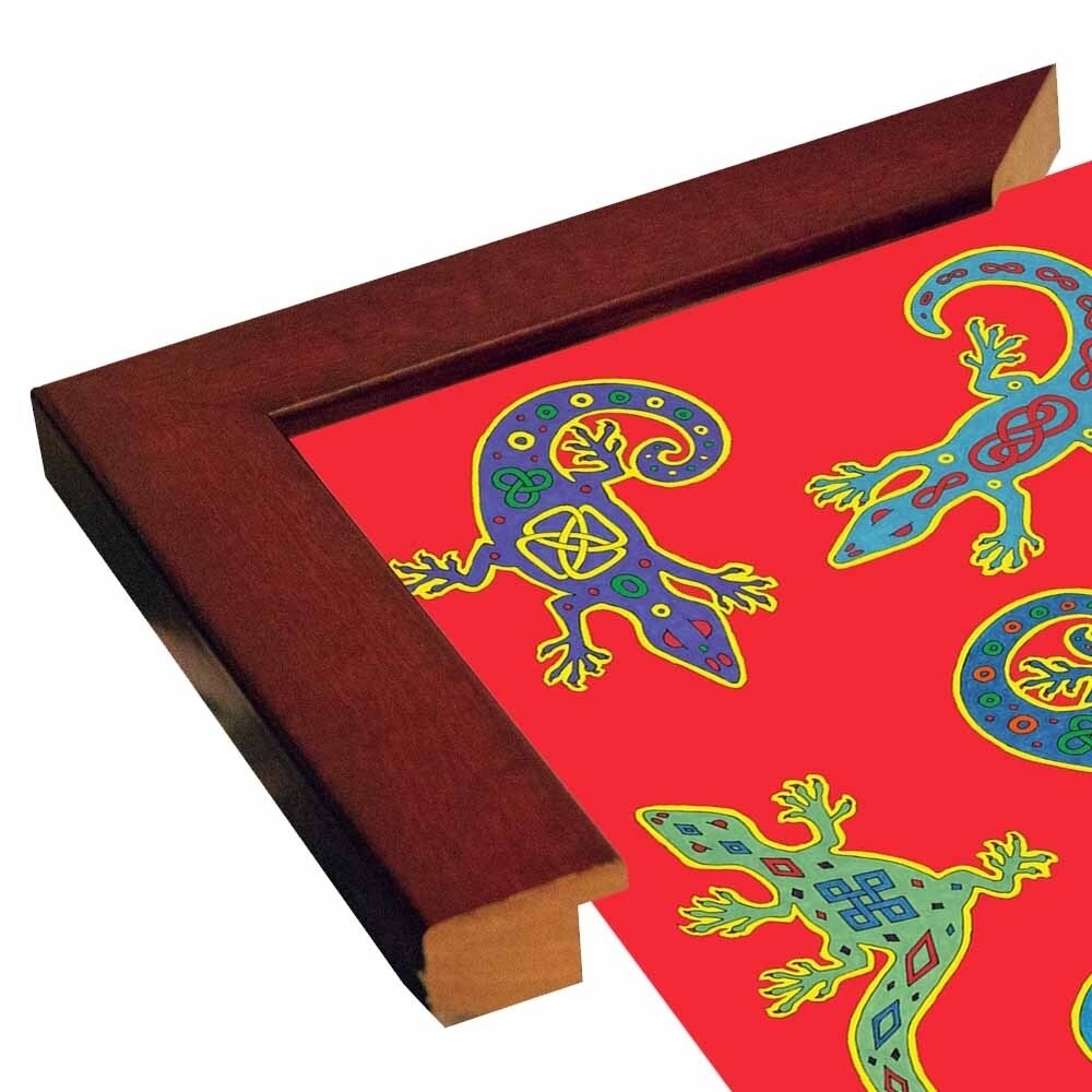 8 Lizards-WILBAS107028 Framed Print 8.5"x8.5" by Willow Bascom