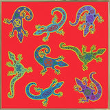 8 Lizards-WILBAS107028 Framed Print 8.5"x8.5" by Willow Bascom