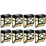 8 Pack 2 LED Solar Deck Lights Solar Lights Waterproof