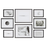 8 Piece Gallery Wall Frame Set with Decorative Art & Hanging Template