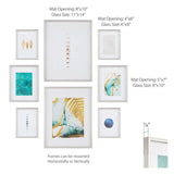 8 Piece Gallery Wall Frame Set with Decorative Art & Hanging Template