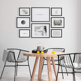 8 Piece Gallery Wall Frame Set with Decorative Art & Hanging Template