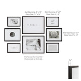 8 Piece Gallery Wall Frame Set with Decorative Art & Hanging Template