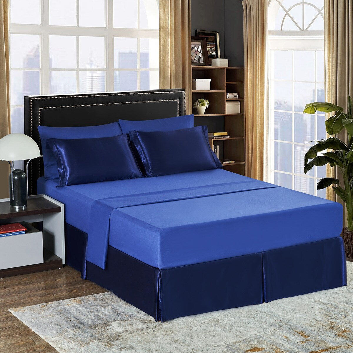 8 Piece Luxury Silky Satin Comforter Set