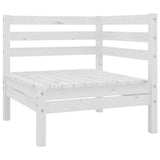 8 Piece Patio Lounge Set Solid Pinewood White