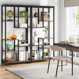Industrial 8-Shelf Tall Bookshelf Bookcase