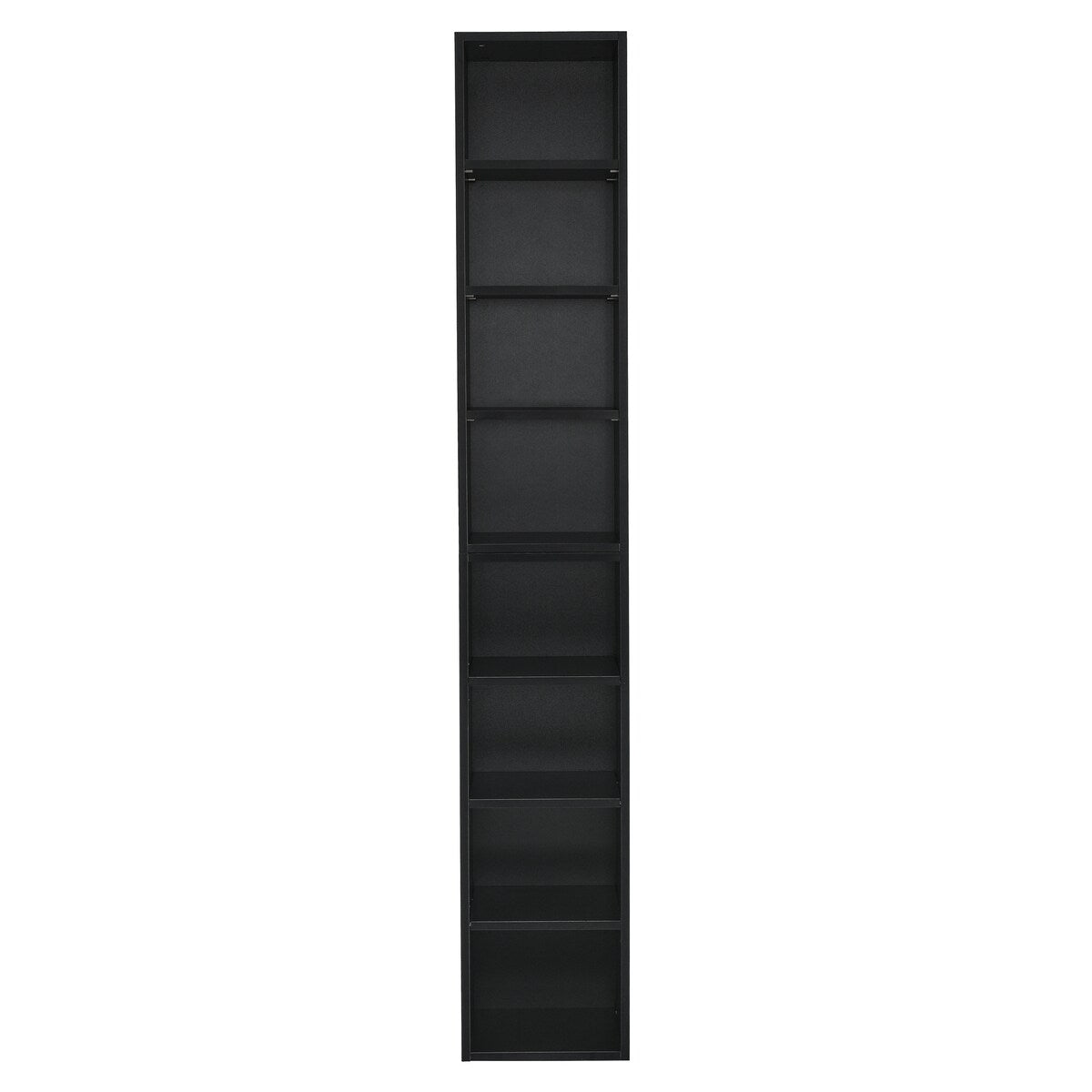 8-Tier Media Tower Rack,CD DVD Slim Storage Cabinet with Adjustable Shelves,Tall Narrow Display Bookshelf,double decker bookcase