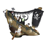 8-foot high Airblown Skeleton Pirates Shipwreck Lawn Ornament