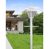 8-ft White Textured Direct Burial Post w/Cross Arm
