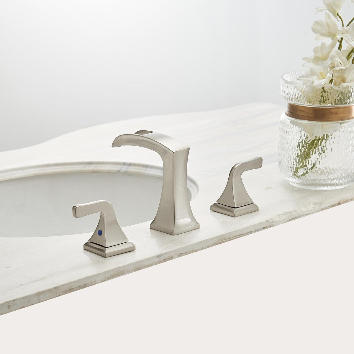 8 in. Widespread 2-Handle Waterfall Bathroom Sink Faucet