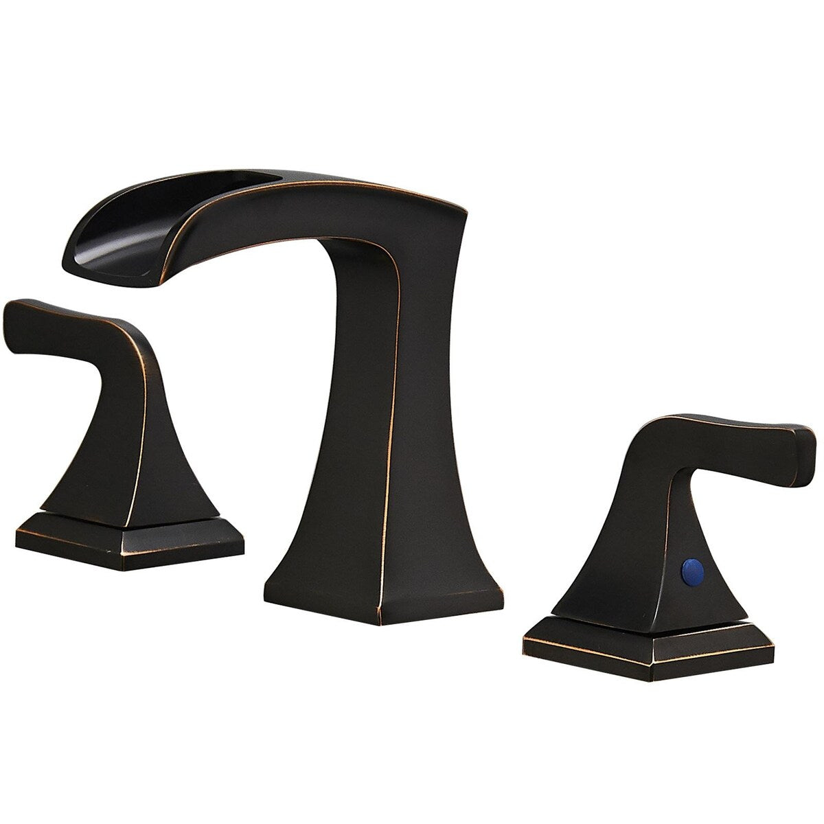8 in. Widespread 2-Handle Waterfall Bathroom Sink Faucet