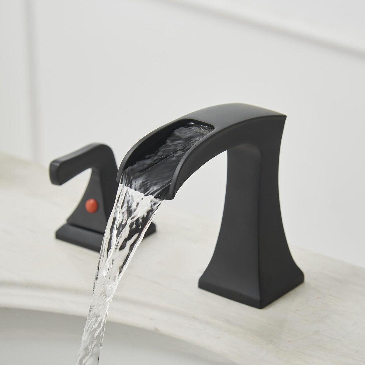 8 in. Widespread 2-Handle Waterfall Bathroom Sink Faucet