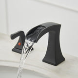 8 in. Widespread 2-Handle Waterfall Bathroom Sink Faucet