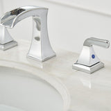 8 in. Widespread 2-Handle Waterfall Bathroom Sink Faucet