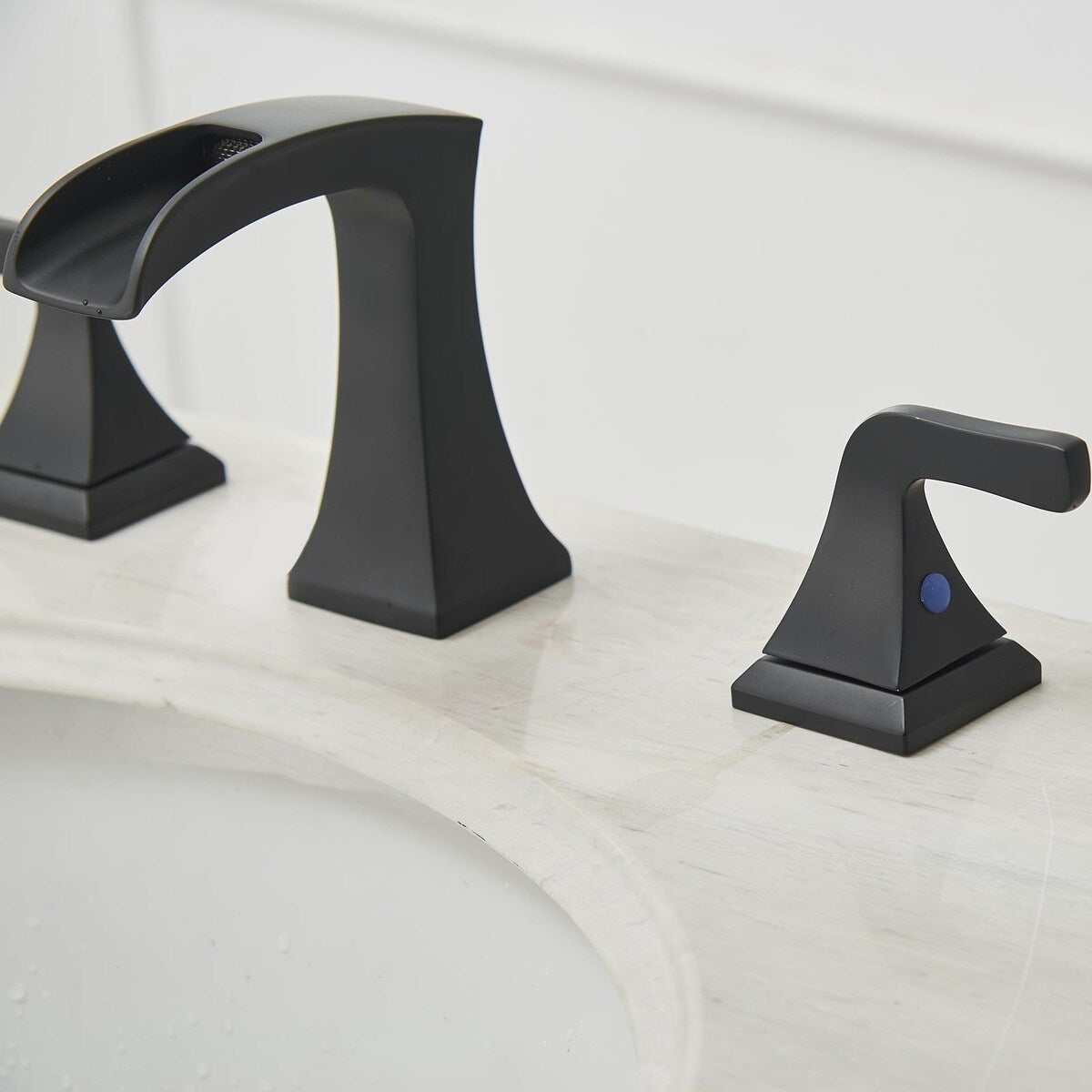 8 in. Widespread 2-Handle Waterfall Bathroom Sink Faucet