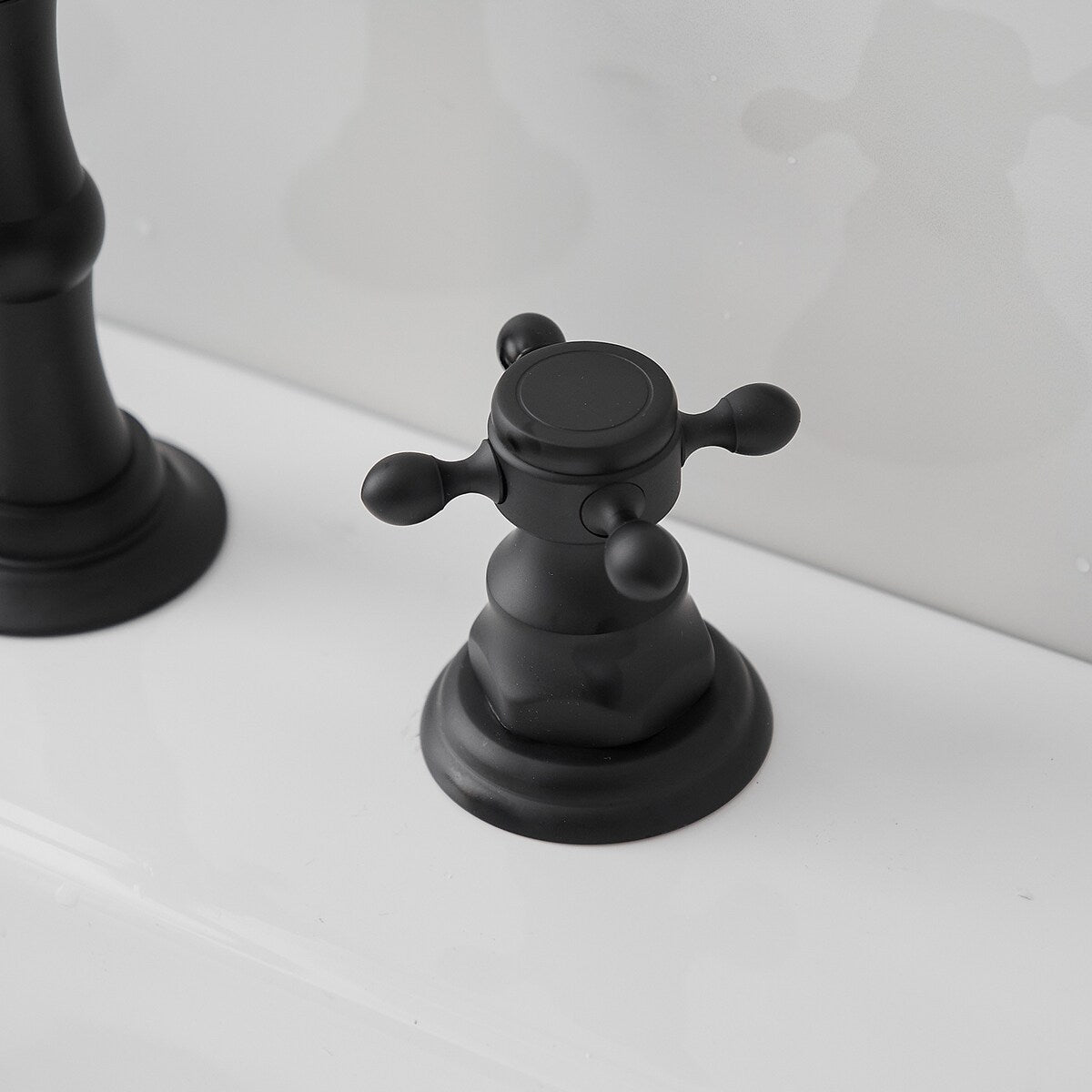 8 in. Widespread Bathroom Faucet Double Handle 3-Hole Deck Mount with Drain Assembly