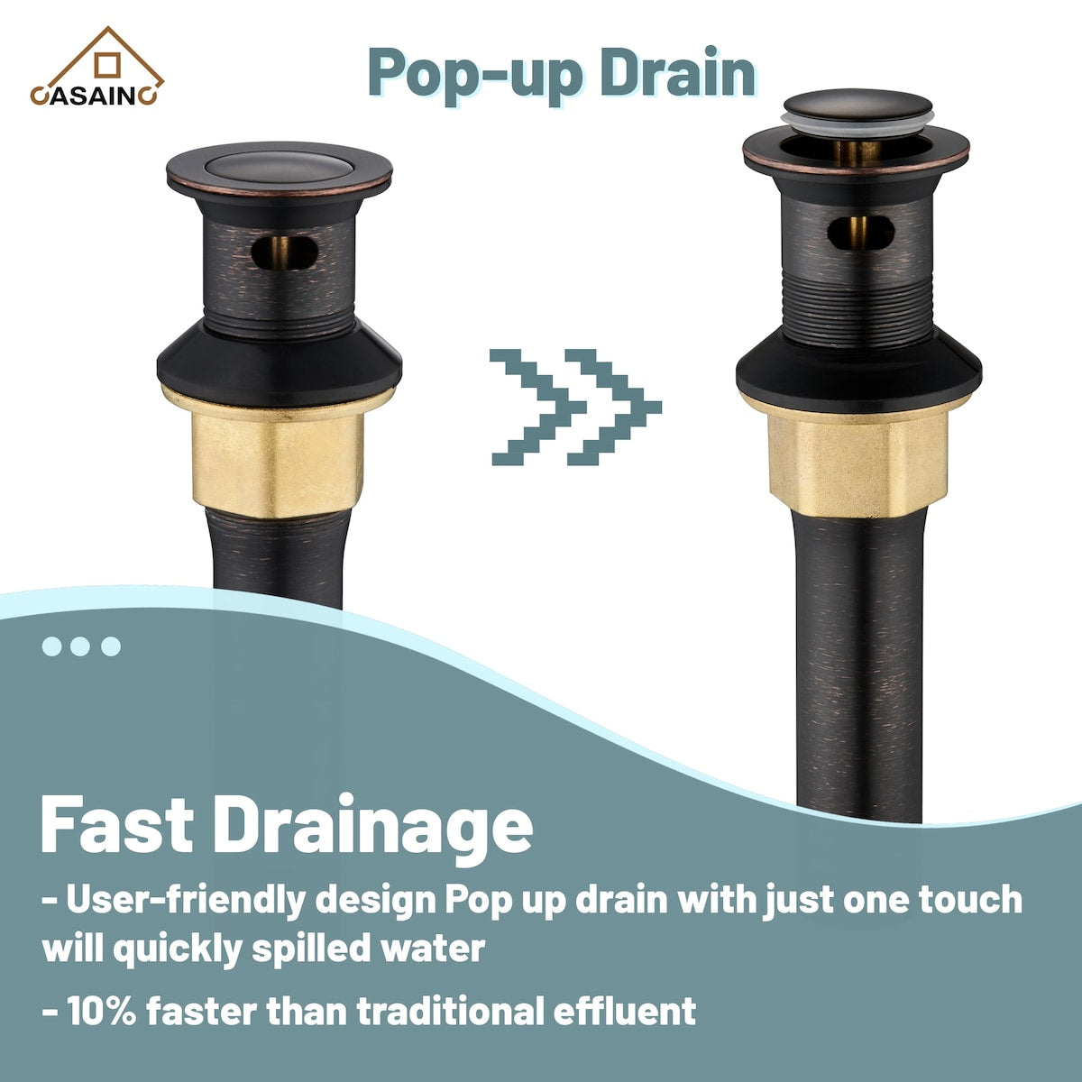8 in. Widespread Double Handle Bathroom Faucet with Drain Kit Included