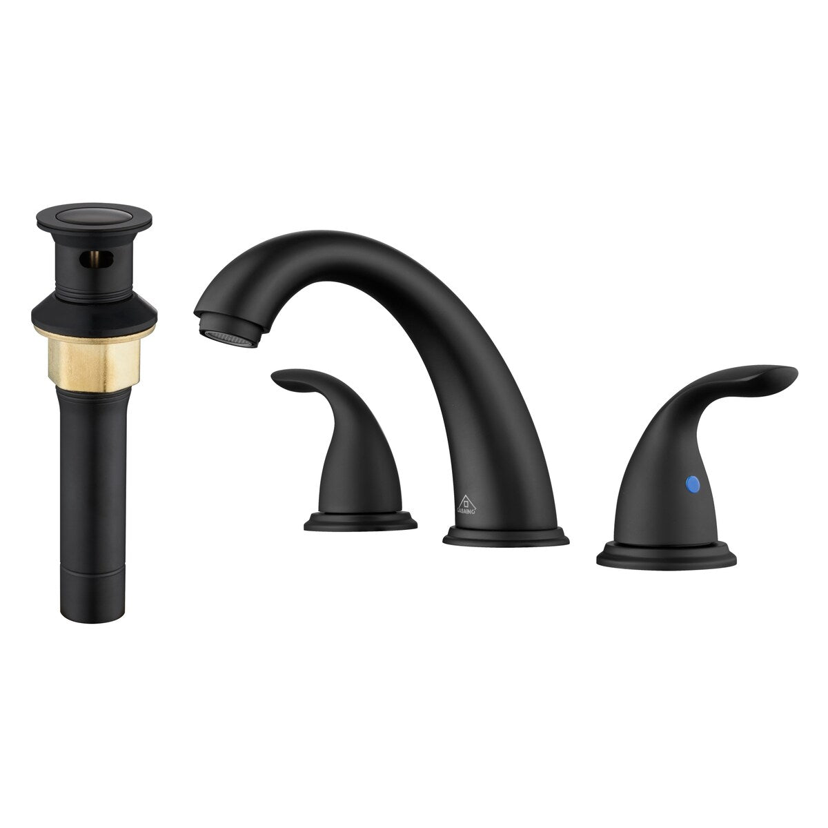 8 in. Widespread Double Handle Bathroom Faucet with Drain Kit Included