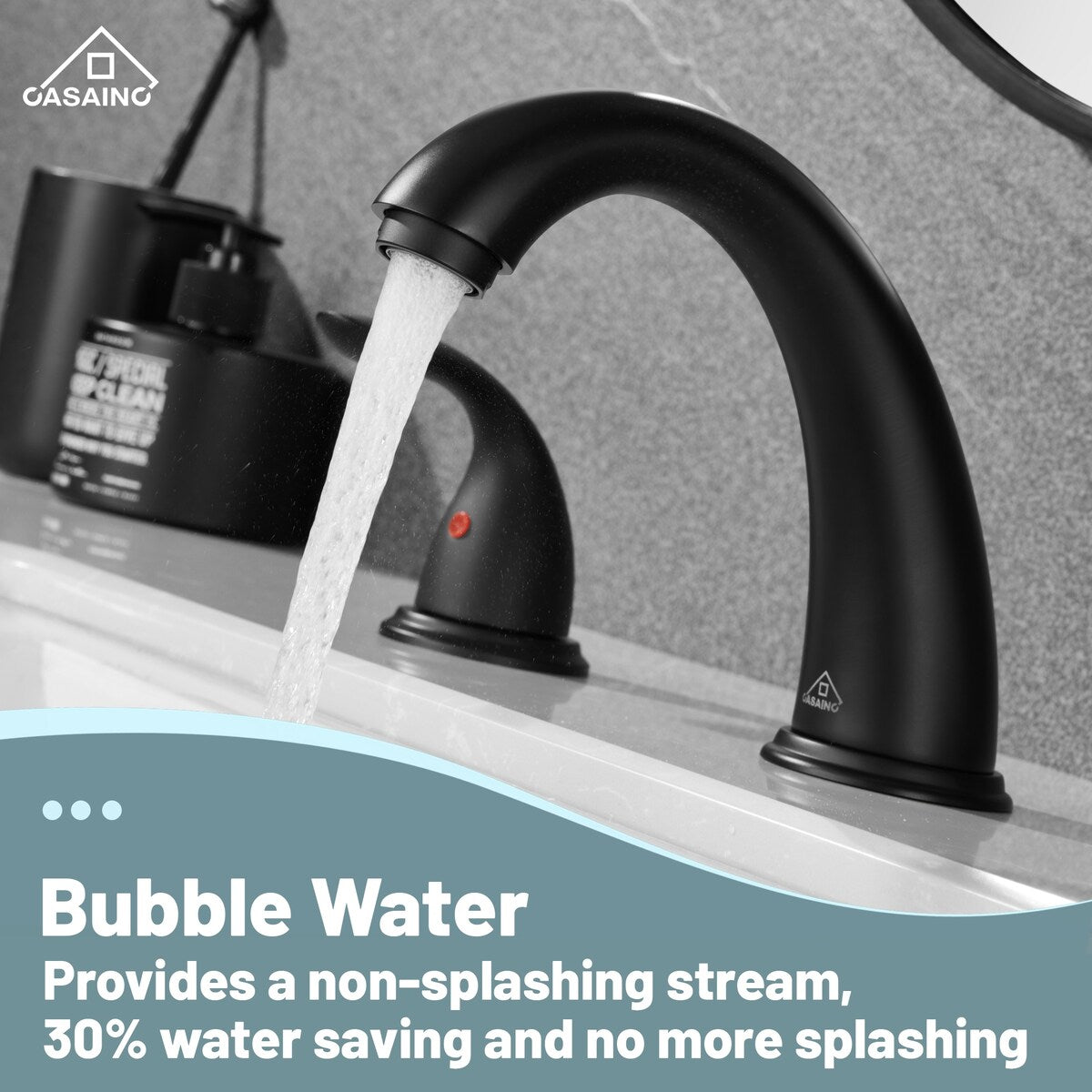 8 in. Widespread Double Handle Bathroom Faucet with Drain Kit Included