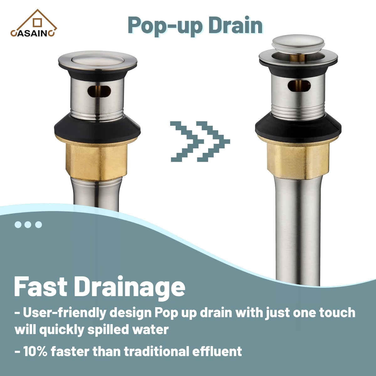 8 in. Widespread Double Handle Bathroom Faucet with Drain Kit Included