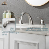 8 in. Widespread Double Handle Bathroom Faucet with Drain Kit Included